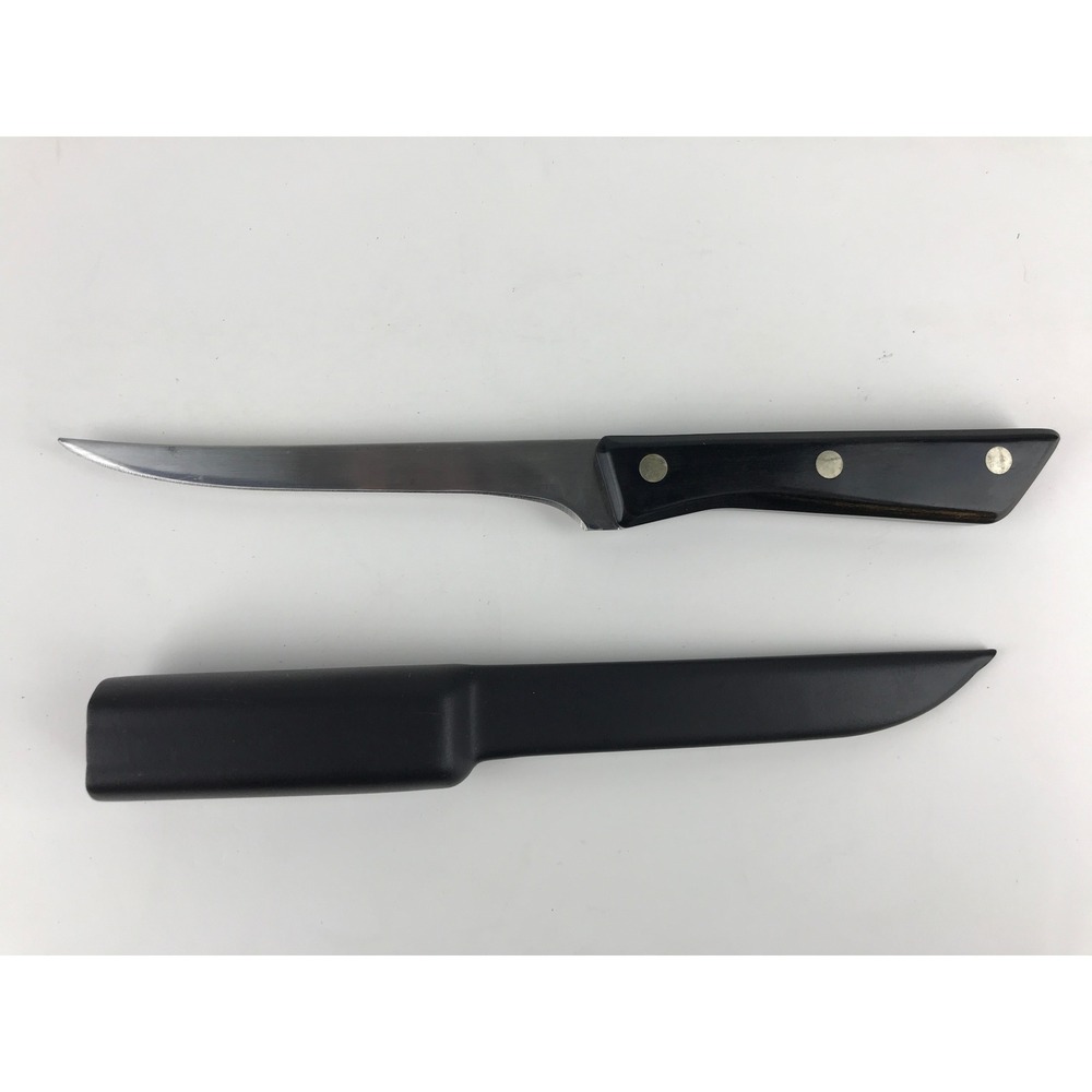 Miracle Maid Fillet Knife with Plastic Sheath Stainless Steel 11"‎ OA 6" Blade